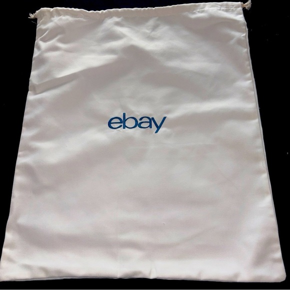 EBAY BRAND LIMITED WHITE COTTON DUST BAG DRAWSTRING Travel LARGE 22" x 18" - Picture 1 of 7
